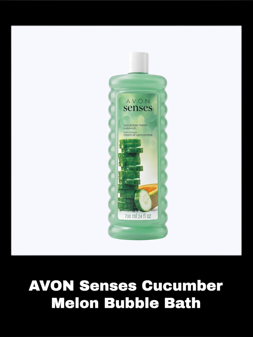 AVON Senses Cucumber Melon 24.0 Fluid Ounces Bubble Bath
